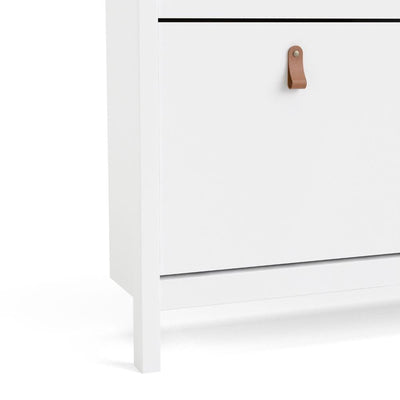 Barcelona Shoe Cabinet 4 Compartments In White