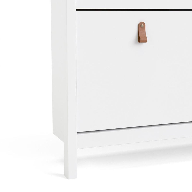 Barcelona Shoe Cabinet 4 Compartments In White