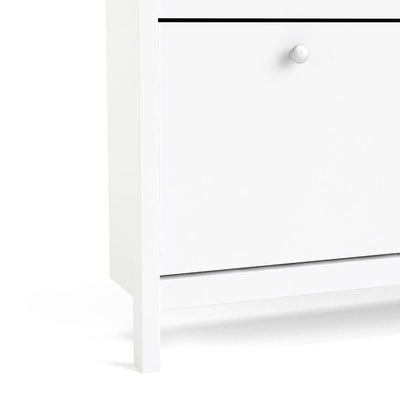 Madrid Shoe Cabinet 4 Compartments In White