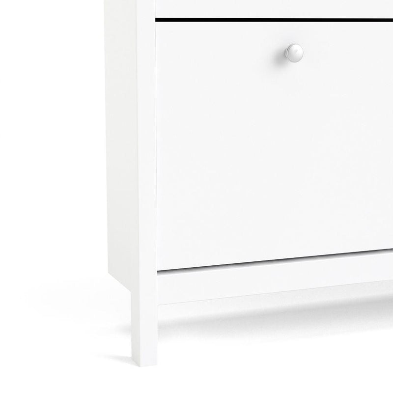 Madrid Shoe Cabinet 4 Compartments In White