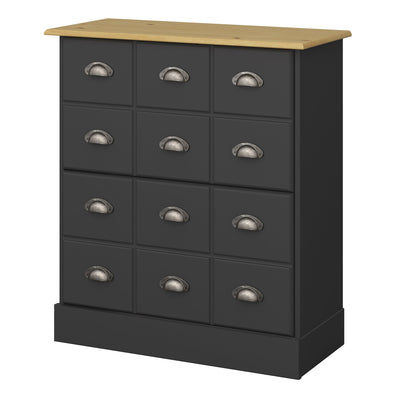 Nola Shoe Cabinet Black & Pine