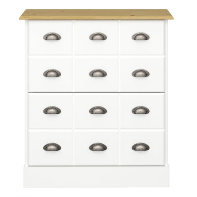 Nola Shoe Cabinet White & Pine