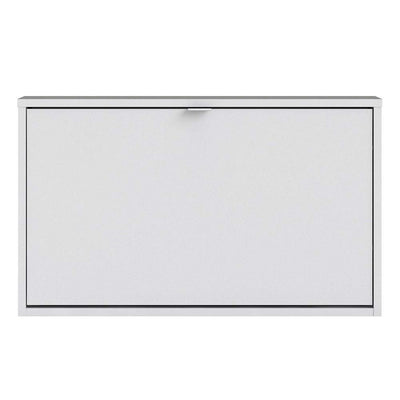 Shoe cabinet  with 1 tilting door and 1 layer in White