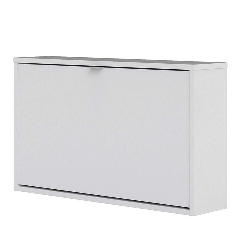 Shoe cabinet  with 1 tilting door and 1 layer in White