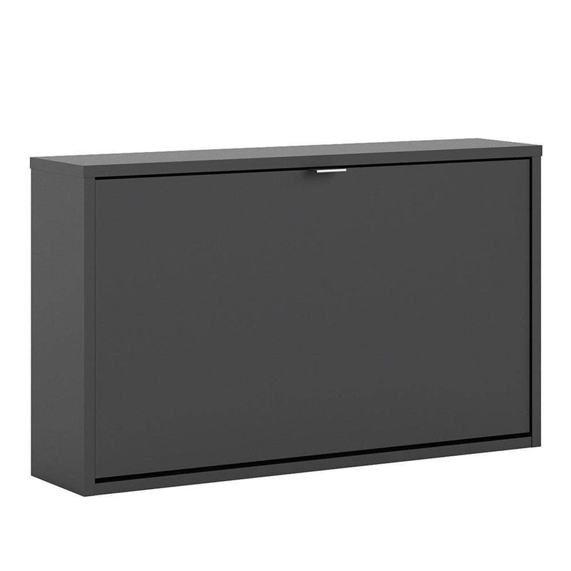 Shoe cabinet  with 1 tilting door and 1 layer - Matt Black