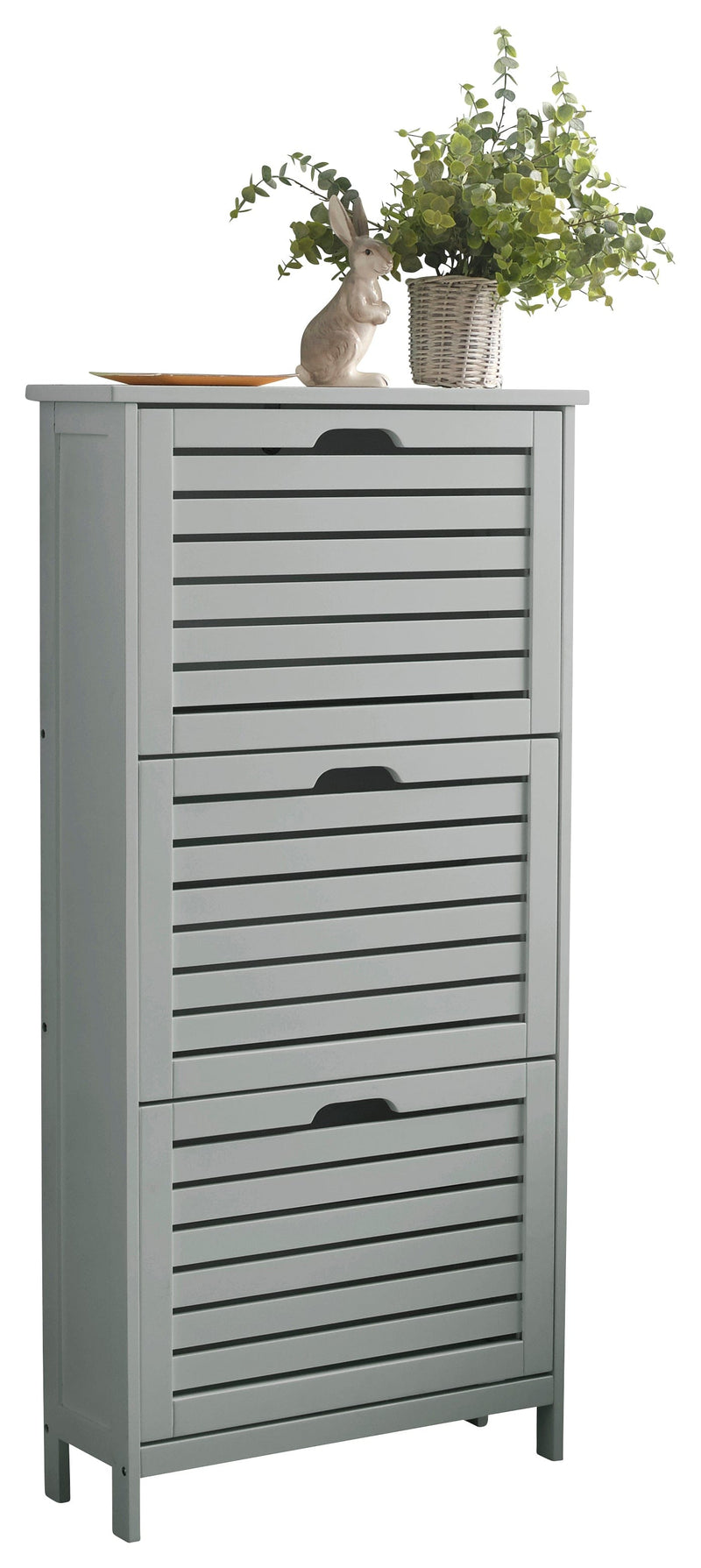 Bergen Three Tier Shoe Cabinet Grey