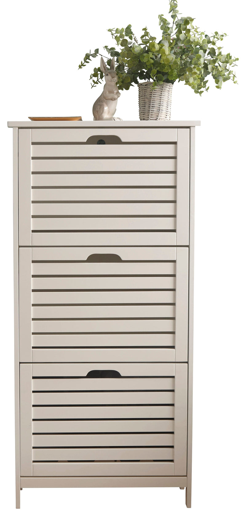 Bergen Three Tier Shoe Cabinet White