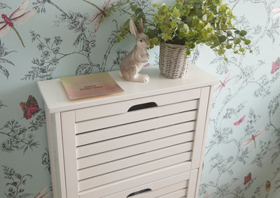 Bergen Three Tier Shoe Cabinet White