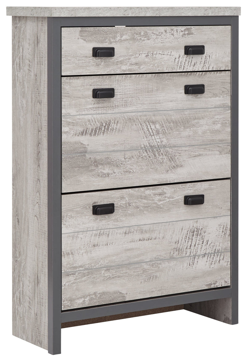 Boston 2 Tier 1 Drawer Shoe Cabinet Grey