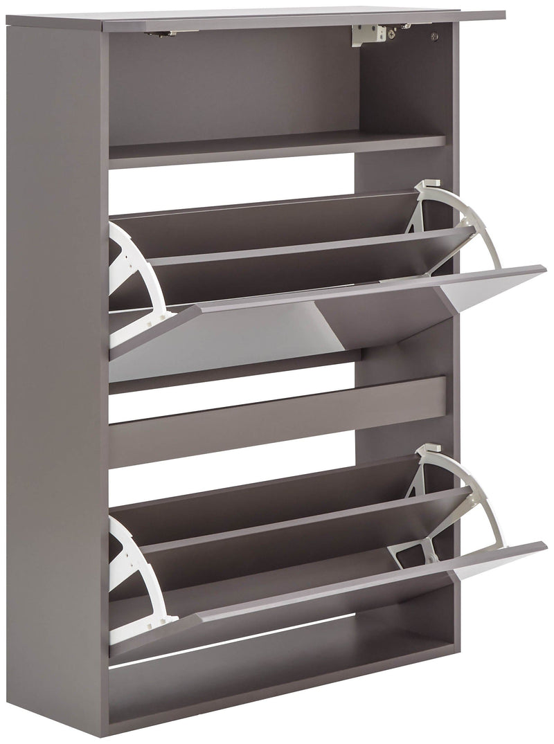 Galicia Wall Hanging Two Tier Shoe Cabinet Grey