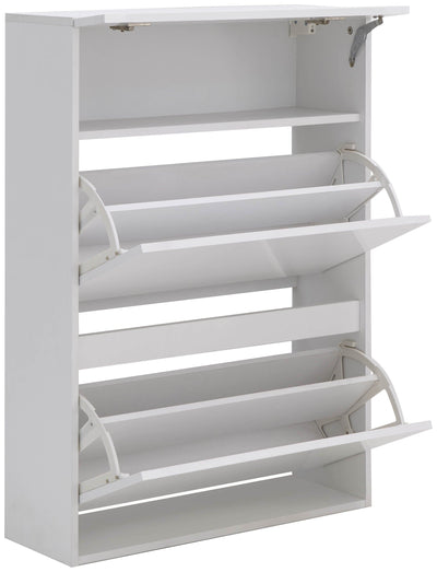 Galicia Wall Hanging Two Tier Shoe Cabinet White