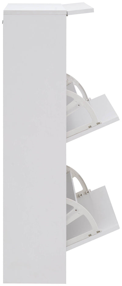 Galicia Wall Hanging Two Tier Shoe Cabinet White