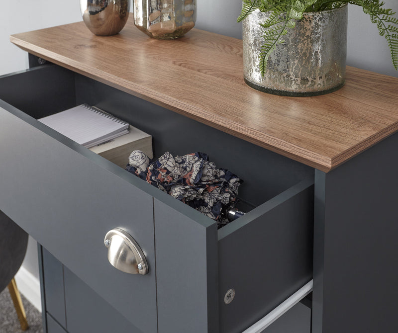 Kendal Deluxe Shoe Cabinet Slate Blue