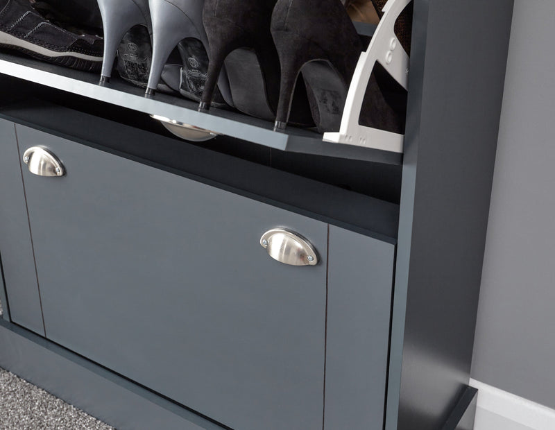 Kendal Deluxe Shoe Cabinet Slate Blue