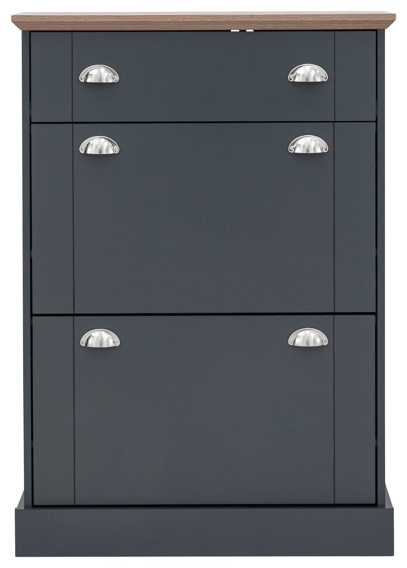 Kendal Deluxe Shoe Cabinet Slate Blue