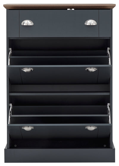 Kendal Deluxe Shoe Cabinet Slate Blue