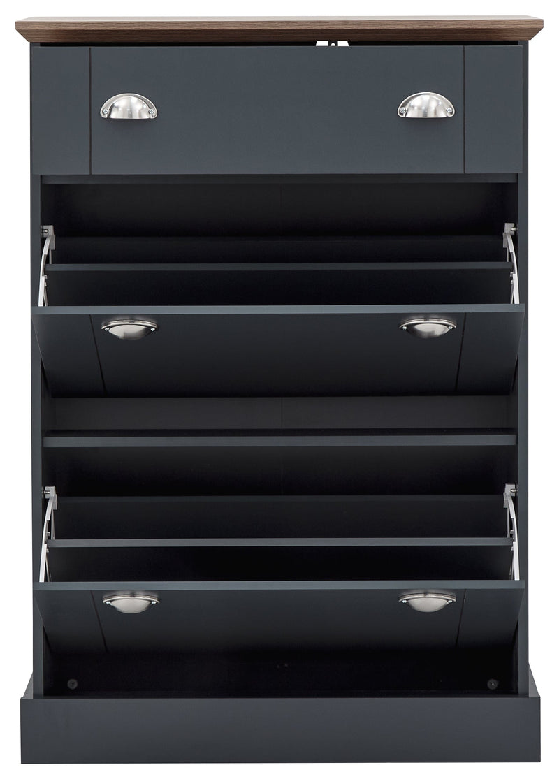 Kendal Deluxe Shoe Cabinet Slate Blue