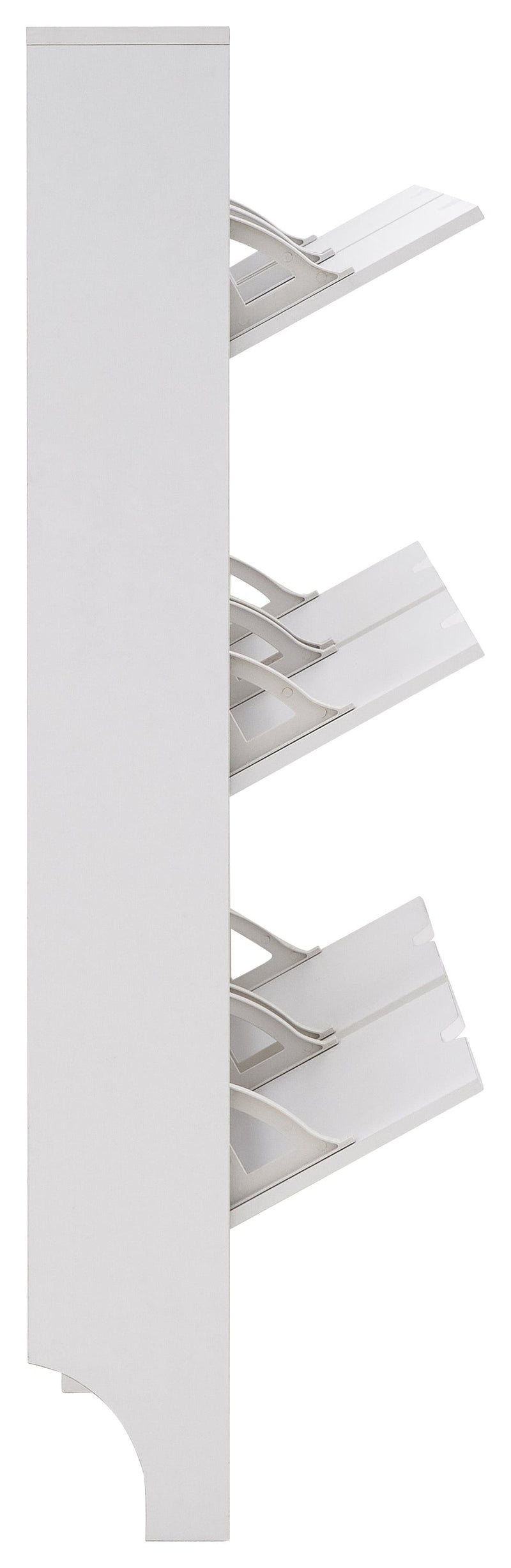 Narrow 6 Drawer Shoe Cabinet White