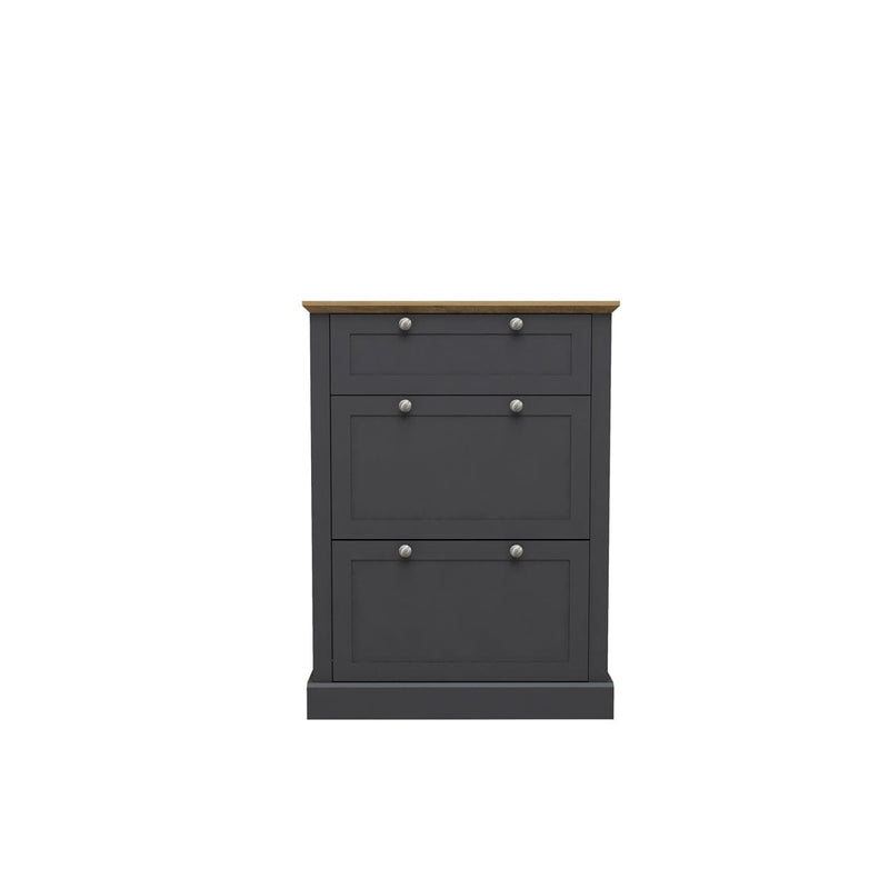 Devon Shoe Cabinet Charcoal