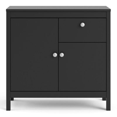 Madrid Sideboard 2 Doors + 1 Drawer In Matt Black