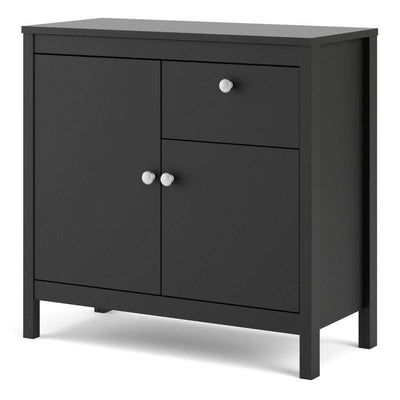 Madrid Sideboard 2 Doors + 1 Drawer In Matt Black