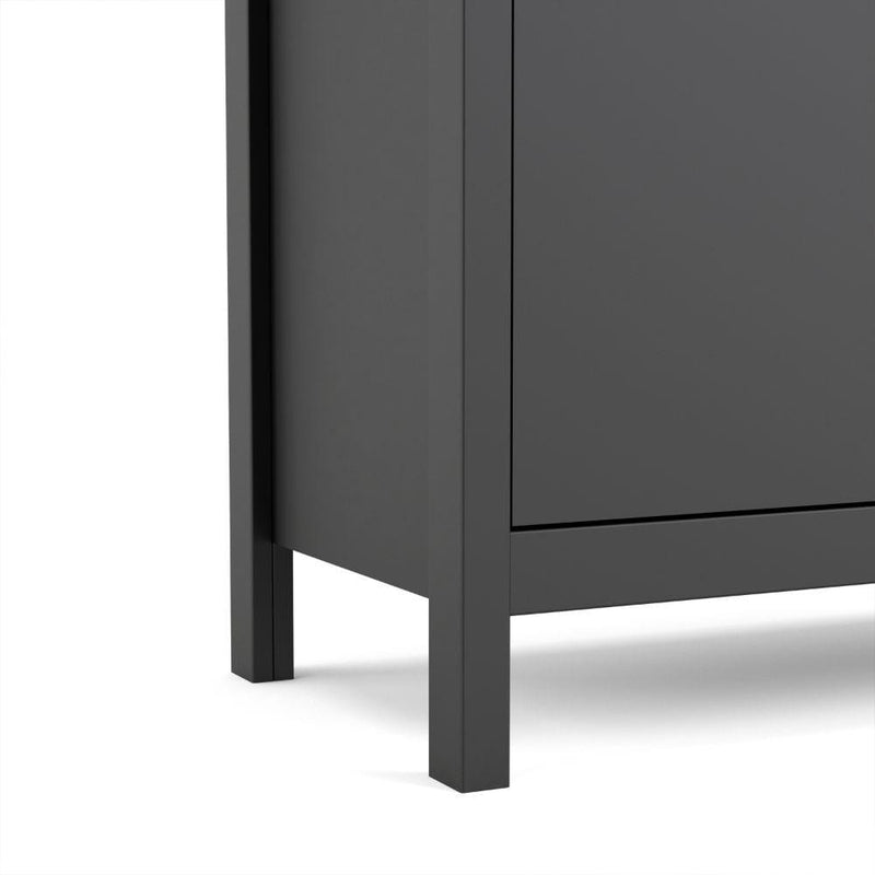 Madrid Sideboard 2 Doors + 1 Drawer In Matt Black