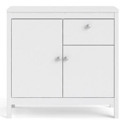 Madrid Sideboard 2 Doors + 1 Drawer In White