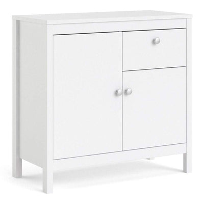 Madrid Sideboard 2 Doors + 1 Drawer In White