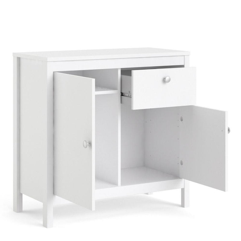 Madrid Sideboard 2 Doors + 1 Drawer In White