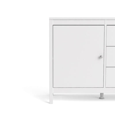 Madrid Sideboard 2 Doors + 3 Drawers In White