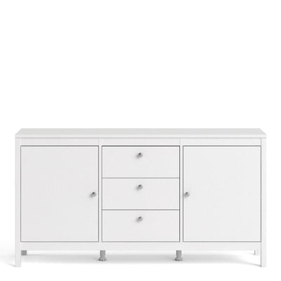 Madrid Sideboard 2 Doors + 3 Drawers In White