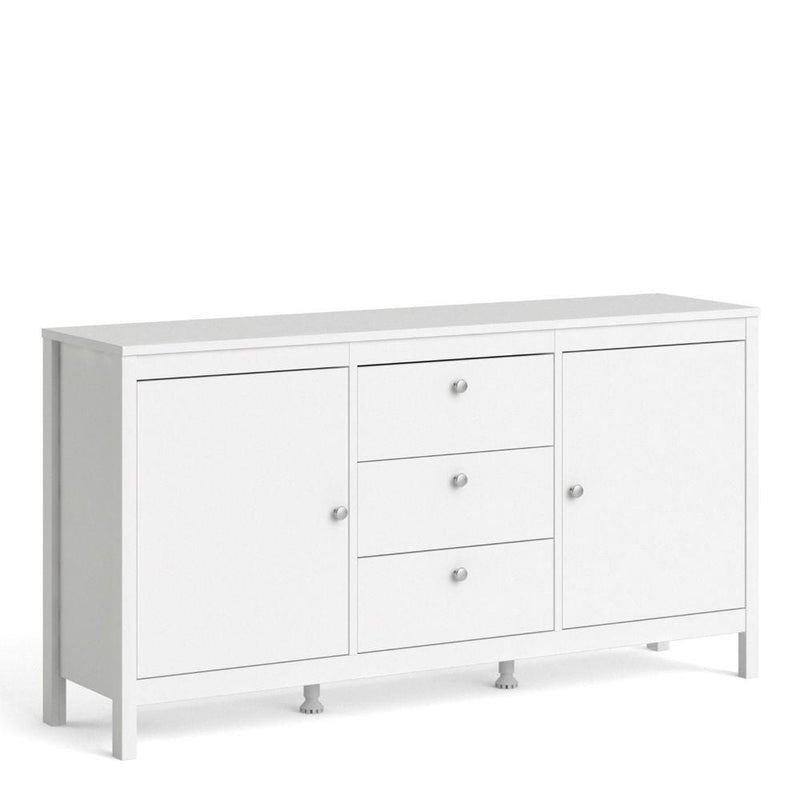 Madrid Sideboard 2 Doors + 3 Drawers In White