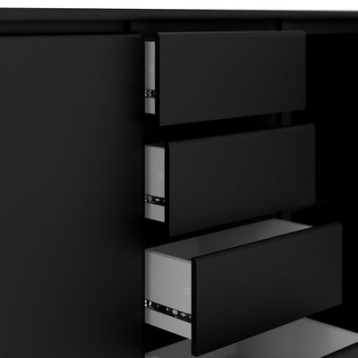 Naia Sideboard - 4 Drawers 2 Doors in Black Matt