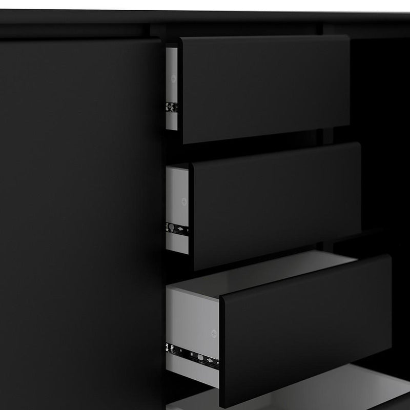 Naia Sideboard - 4 Drawers 2 Doors in Black Matt