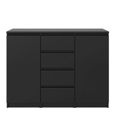 Naia Sideboard - 4 Drawers 2 Doors in Black Matt