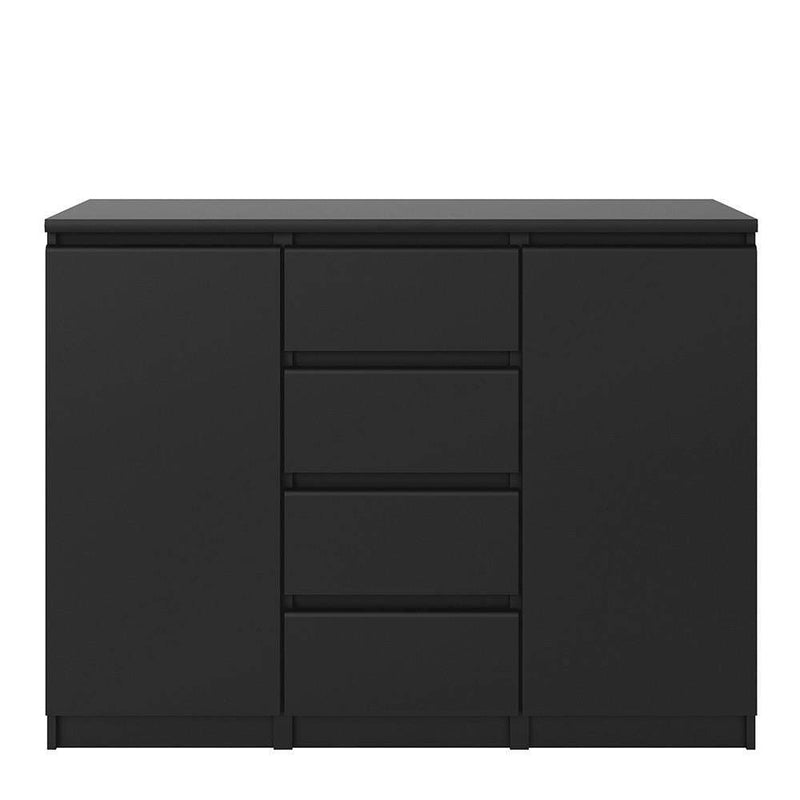 Naia Sideboard - 4 Drawers 2 Doors in Black Matt