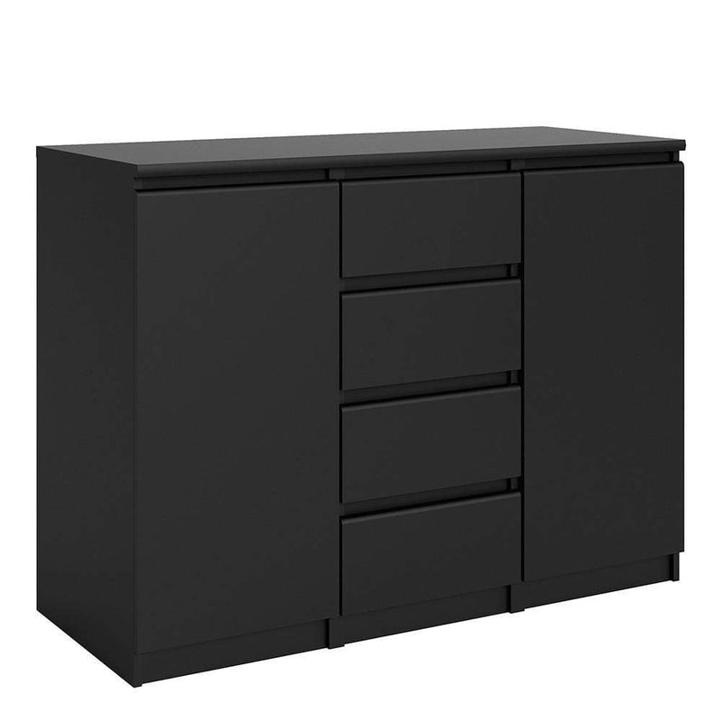 Naia Sideboard - 4 Drawers 2 Doors in Black Matt