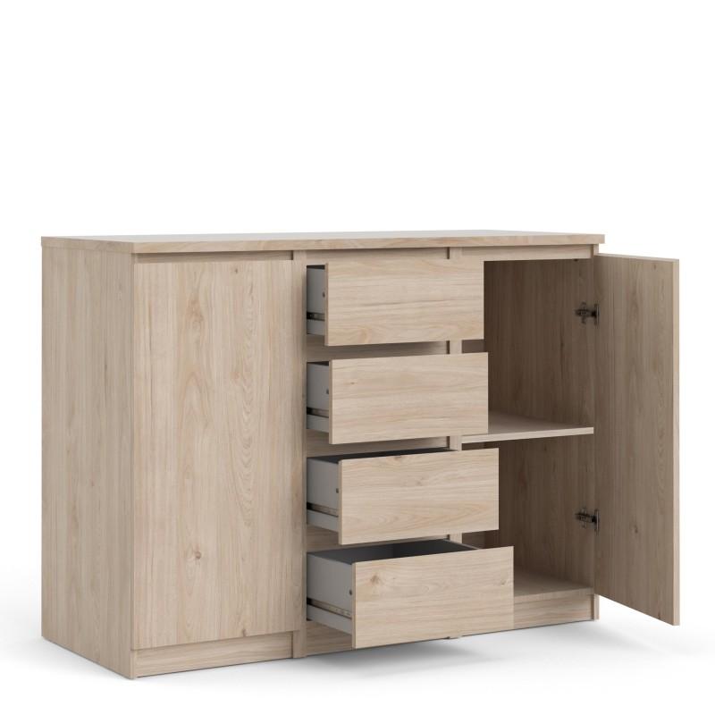 Naia Sideboard  4 Drawers 2 Doors in Jackson Hickory Oak