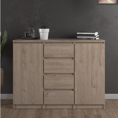 Naia Sideboard  4 Drawers 2 Doors in Jackson Hickory Oak