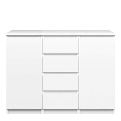 Naia Sideboard - 4 Drawers 2 Doors in White High Gloss