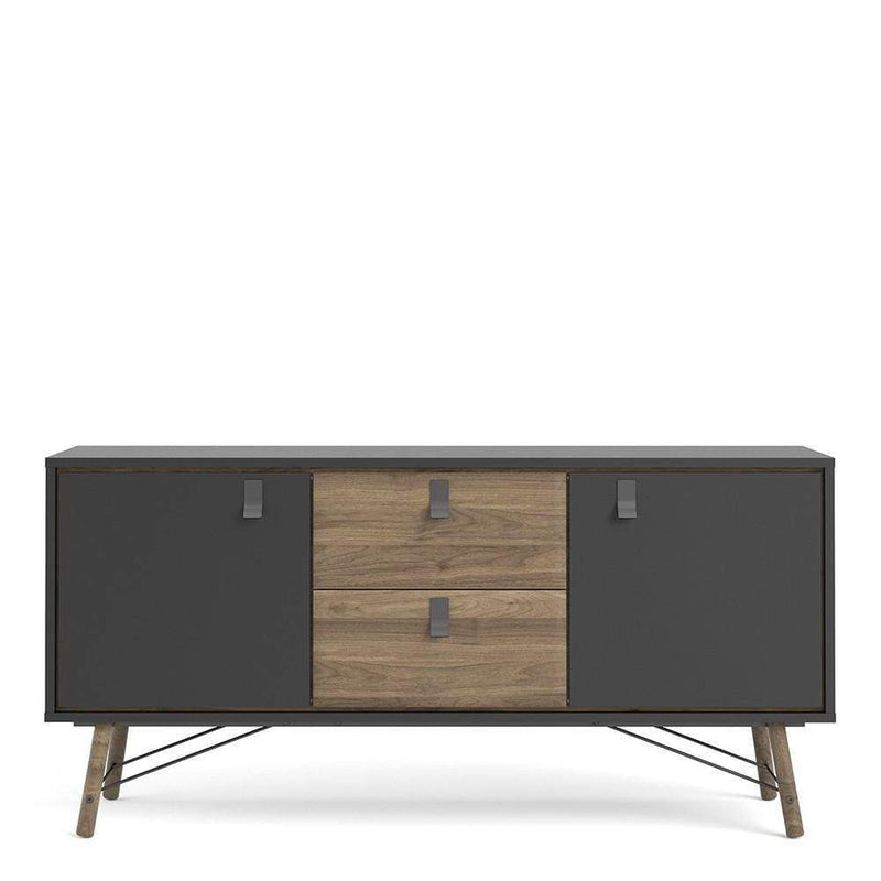 Ry Sideboard 2 doors + 2 drawers Matt Black Walnut