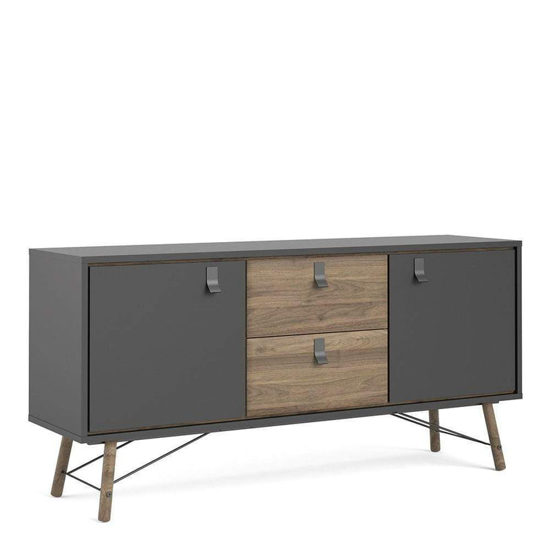 Ry Sideboard 2 doors + 2 drawers Matt Black Walnut