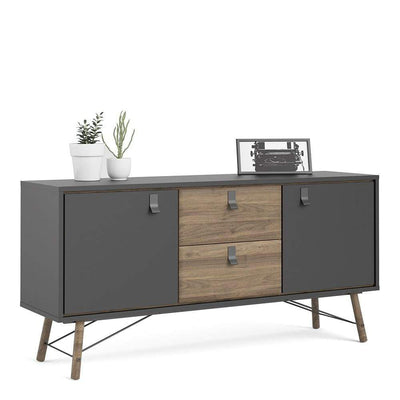 Ry Sideboard 2 doors + 2 drawers Matt Black Walnut