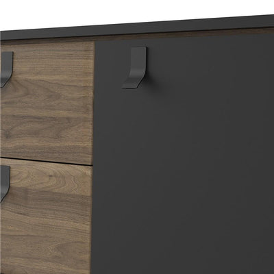 Ry Sideboard 2 doors + 2 drawers Matt Black Walnut