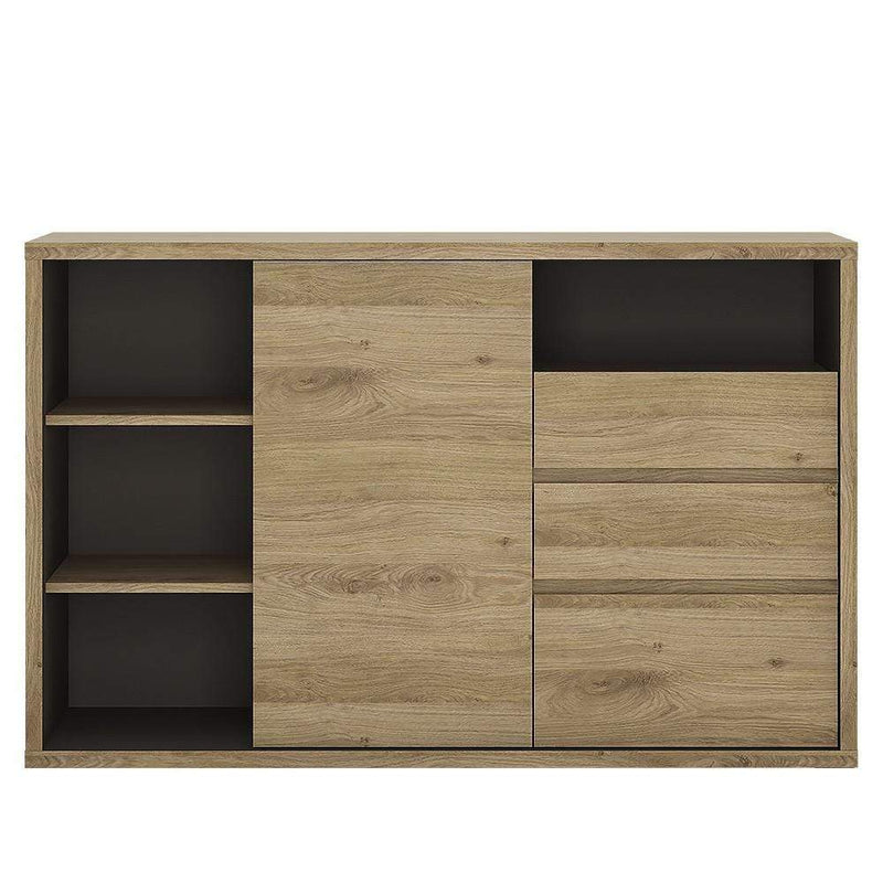 Shetland 1 Door 3 drawer sideboard Shetland Oak Finish