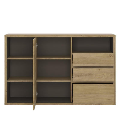 Shetland 1 Door 3 drawer sideboard Shetland Oak Finish