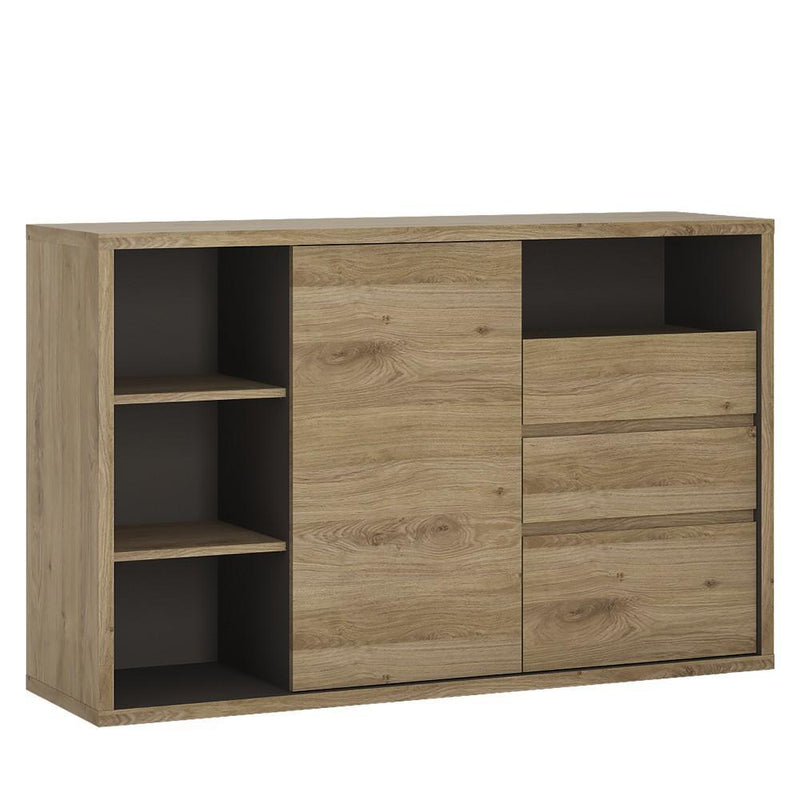 Shetland 1 Door 3 drawer sideboard Shetland Oak Finish