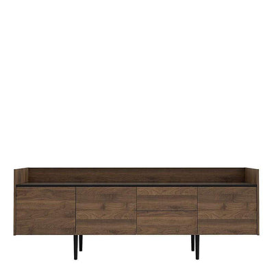 Unit Sideboard 2 Drawers 3 Doors in Walnut and Black