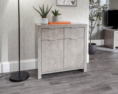 Bloc Compact Sideboard Concrete - GFW