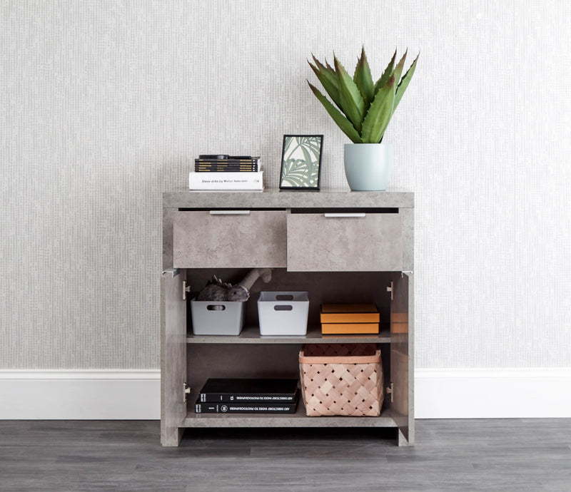 Bloc Compact Sideboard Concrete - GFW